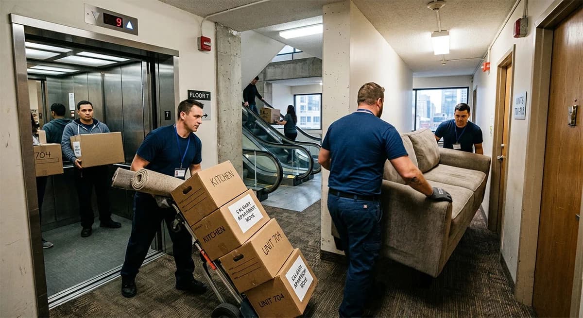Moving Stairs, Elevators, and Tight Hallways: How Pros Handle Apartment Moves Easily in Calgary